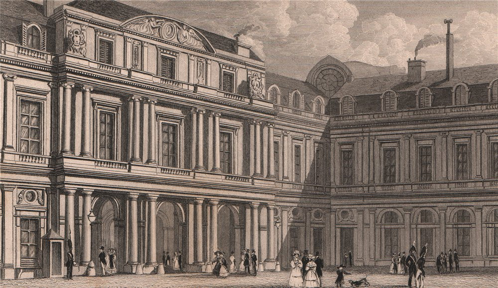 PARIS. Palais Royal II. BICKNELL 1845 old antique vintage print picture